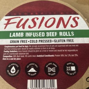 Lamb infused beef roll