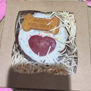 Dog birthday cake